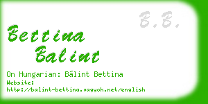 bettina balint business card