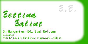 bettina balint business card